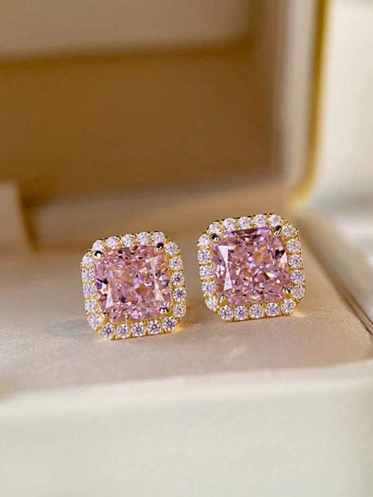 Pink Cubic Studs