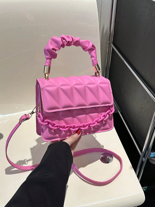 Pink Chained Handbag